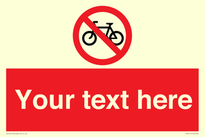 Custom No Cycling Sign